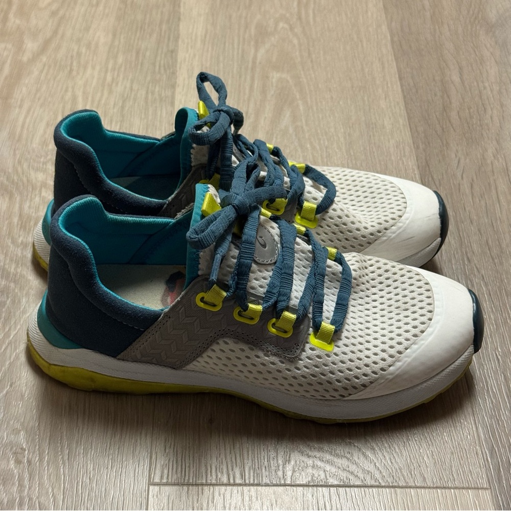 Olukai Wailuku Sneakers Size 7‎ Bright White Lagoon - Picture 5 of 12